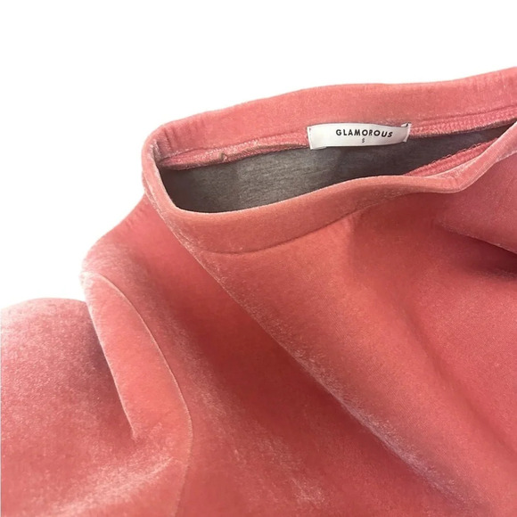 Glamorous size S neoprene  thick lined velour sweatshirt excellent condition - Picture 7 of 9